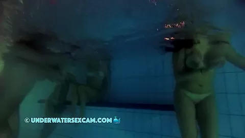 These Teen Girls Are Naked In The Sauna Pool For The First Time