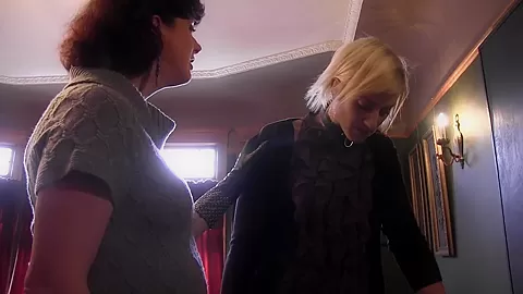 Busty Blonde Strapon Fucking Tattooed Brunette - NaughtyGirls