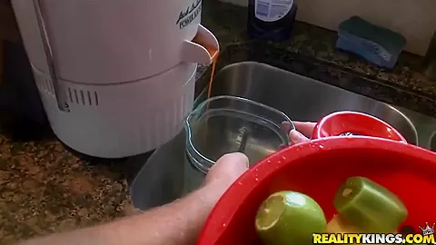 Very hot sex in the kitchen by crazy lovely couple
