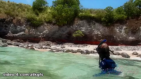 Athena Ride The Underwater Current, Then Your Dick - ATKGirlfriends