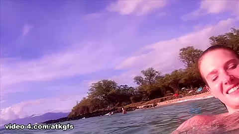 Ashely Makes It To The Nude Beach In Hawaii - ATKGirlfriends