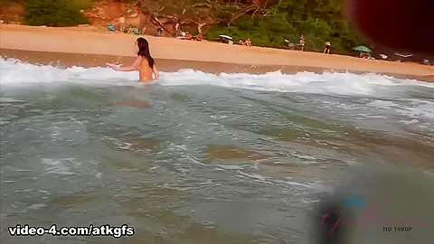 Emily Hits The Nude Beach, And You Make Her Cum In The Car - ATKGirlfriends