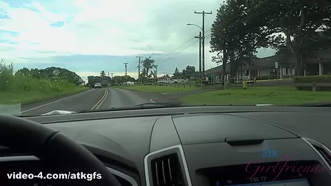 You Take Emily On In Her Sexy Shorts, And Play In The Car - ATKGirlfriends