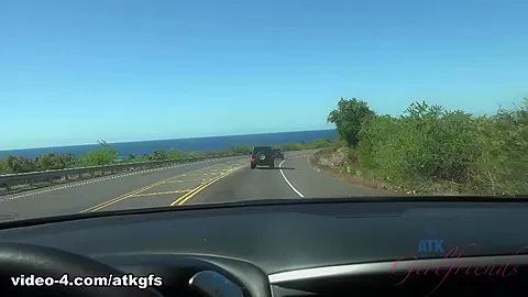 You Hit The Beach, The Volcano, And Make Emma Cum In The Car - ATKGirlfriends