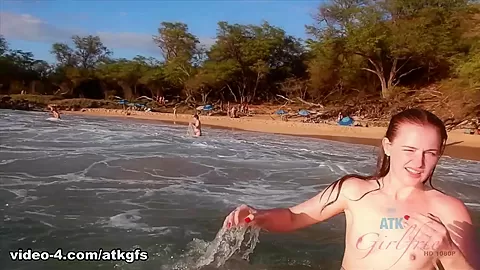 You Take Danni For A Day At The Nude Beach - ATKGirlfriends