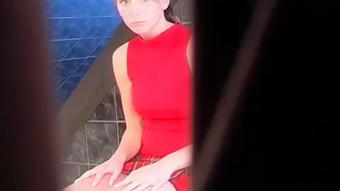 teen 18+ fuck dildo on toilet