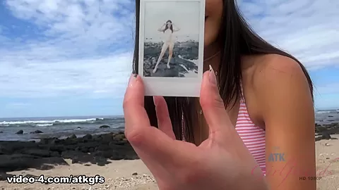 Emily Has Fun Flashing You At The Beach - ATKGirlfriends
