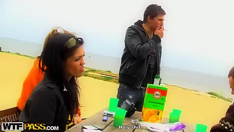 Great sex party with filthy college babes