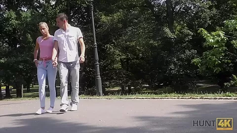 HUNT4K. Smart pickup in the park causes sex with teen 18+