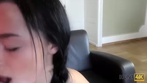 HUNT4K. Skinny babe needs a lot of cash that’s why she becomes slut