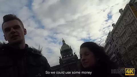 HUNT4K. Prague pickup and passionate sex for cash with hot brunette