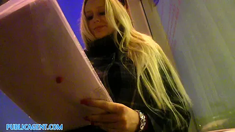 PublicAgent: Blonde with Huge Boobs win iPad