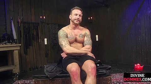 ***CFNM BDSM whipping and pegging for sub by busty dominas