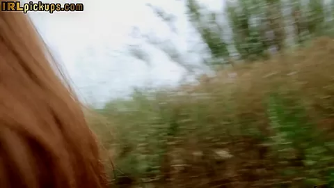 Amateur POV tattooed and pierced babe rides cock outdoor