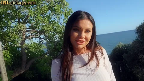 POV outdoor casting fuck with big boobed busty babe