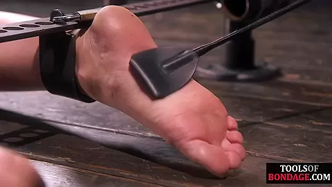 Submissive busty MILF whipped by master on the BDSM casting