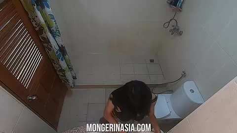 Anorexic Thai slut is not used to big dicks