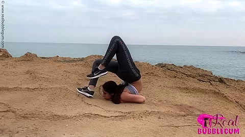 Contortionist Bends Outdoor At The Lake - Watch4Fetish