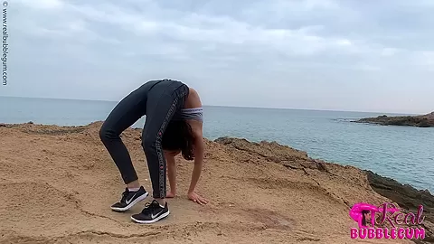 Contortionist Bends Outdoor At The Lake - Watch4Fetish