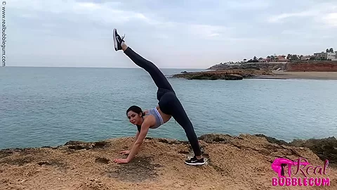 Contortionist Bends Outdoor At The Lake - Watch4Fetish
