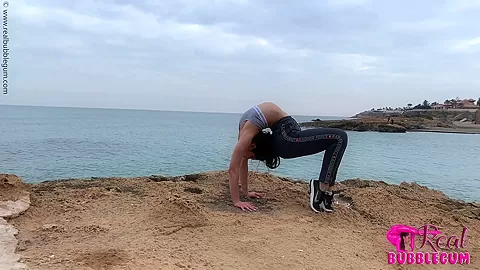 Contortionist Bends Outdoor At The Lake - Watch4Fetish