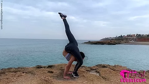 Contortionist Bends Outdoor At The Lake - Watch4Fetish