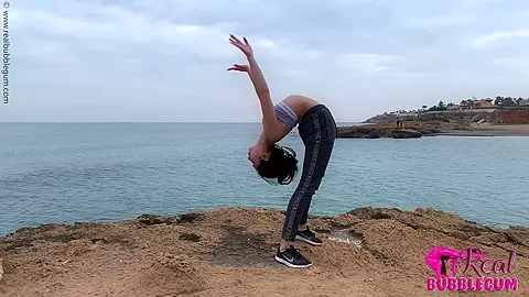 Contortionist Bends Outdoor At The Lake - Watch4Fetish