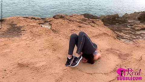 Contortionist Bends Outdoor At The Lake - Watch4Fetish