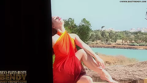 Stretching My Flexible Body On The Balcony - Watch4Fetish