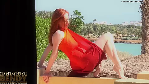 Stretching My Flexible Body On The Balcony - Watch4Fetish