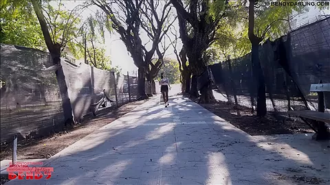 Flexible Girl In Street With Long Legs - Watch4Fetish