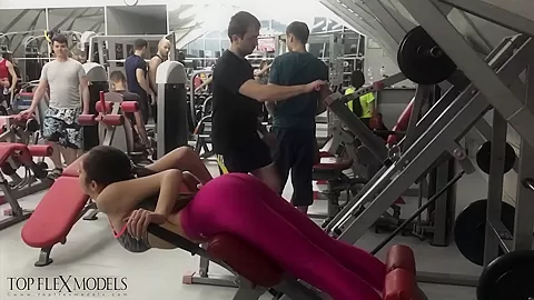 Stretches And Bends In Fitness Center - Watch4Fetish