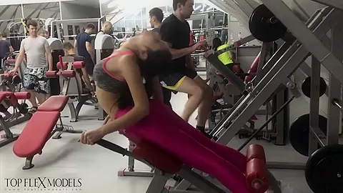 Stretches And Bends In Fitness Center - Watch4Fetish