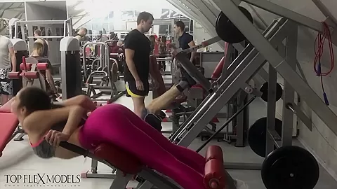 Stretches And Bends In Fitness Center - Watch4Fetish