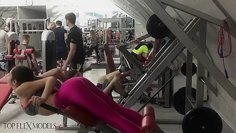 Stretches And Bends In Fitness Center - Watch4Fetish