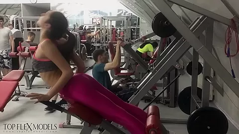 Stretches And Bends In Fitness Center - Watch4Fetish