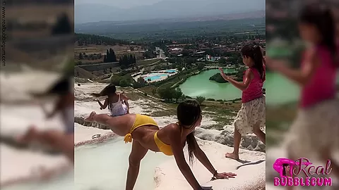 Cute Girl In Bikini Stretching During Vacation - Watch4Fetish