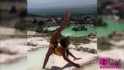 Cute Girl In Bikini Stretching During Vacation - Watch4Fetish