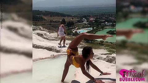 Cute Girl In Bikini Stretching During Vacation - Watch4Fetish