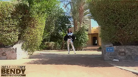 Brunette Bending Erotically In The Hot Egyptian - Watch4Fetish
