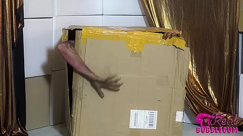 Body Painted Statue Contortion From A Box - Watch4Fetish