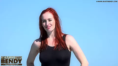 Stretching Eroticlly Outside Near The Pool - Watch4Fetish