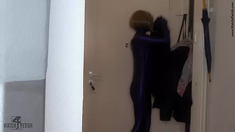 Zentai Dildo Fun In The Shower - Watch4Fetish