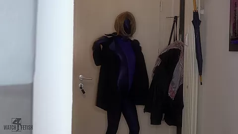 Zentai Dildo Fun In The Shower - Watch4Fetish