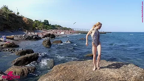 Flexible Beauty On The Beach - Watch4Fetish