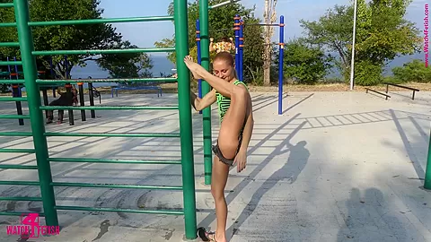 Flexibility In The Fitness Park - Watch4Fetish