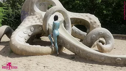 Hot Catsuit In Public - Watch4Fetish