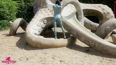 Hot Catsuit In Public - Watch4Fetish
