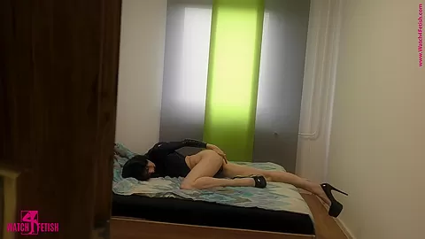 Shiny Lycra Strip - Watch4Fetish