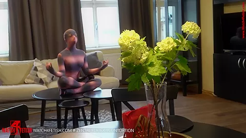 An Evening In A Catsuit With A Dildo - Watch4Fetish